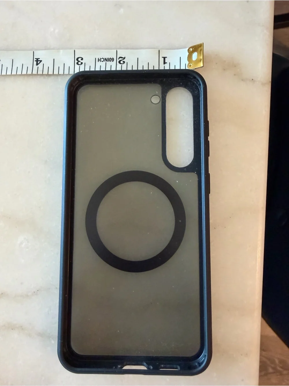 Clear Black Magnetic Ring Phone Case - Compatible Cell Phone Accessory